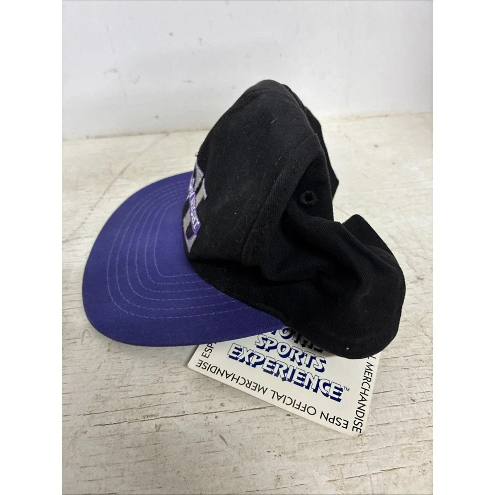 NWT Official ESPN NFL Logo Sunday Night Cap Hat Strapback Black Purple Football